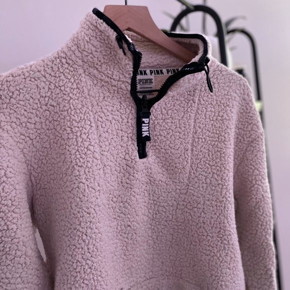 PINK Victoria's Secret Sweaters - XS PINK Cream Sherpa